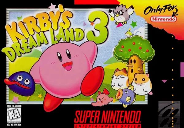 "Kirby's Dream Land 3" SNES Box Art Cover