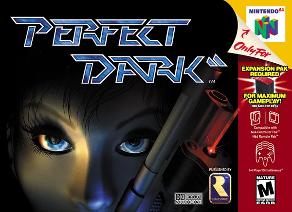 "Perfect Dark" Nintendo 64 North America Box Art Cover