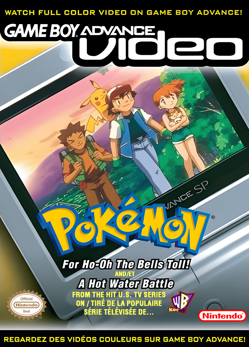 "Game Boy Advance Video Pokémon Volume 1: A Hot Water Battle / For Ho-Oh The Bells Toll!" North America Box Art.