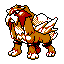 Entei "Pokémon Crystal Version" Sprite.