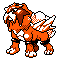 Entei Pokémon Gold and Silver Version Sprite.
