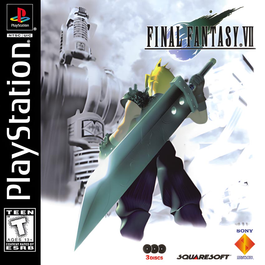 "Final Fantasy VII" PlayStation North America Box Art Front Cover