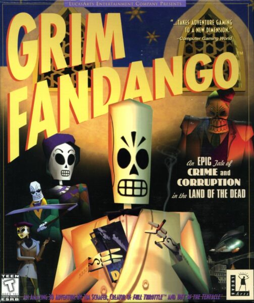 "Grim Fandango" ScummVM North America Box Art Front Cover