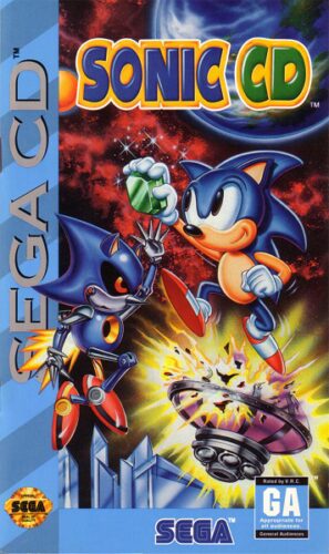 "Sonic CD" Sega CD North America Box Art Front Cover