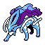 Suicune "Pokémon Crystal Version" Sprite.