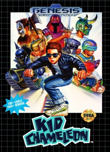 North America box art for the video game "Kid Chameleon"